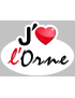 j'aime l'Orne (15x11cm) - Sticker/autocollant
