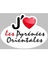 j'aime les Pyrénées-Orientales (15x11cm) - Sticker/autocollant