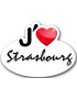 j'aime Strasbourg - 5x3.7cm - Sticker/autocollant