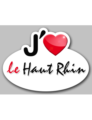 j'aime le Haut Rhin (15x11cm) - Sticker/autocollant