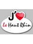 j'aime le Haut Rhin (15x11cm) - Sticker/autocollant