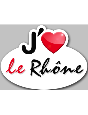 j'aime le Rhône (15x11cm) - Sticker/autocollant