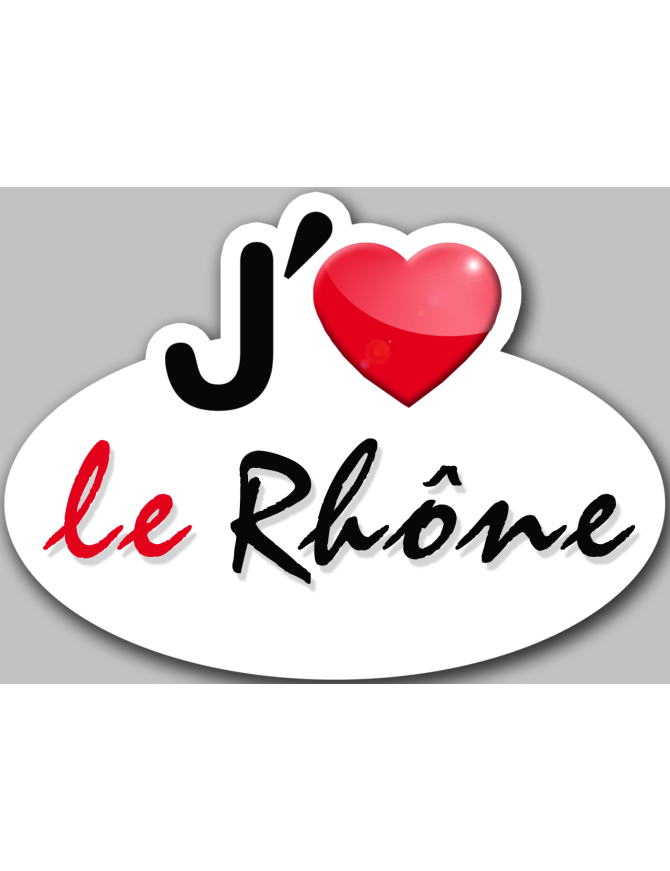 j'aime le Rhône (15x11cm) - Sticker/autocollant