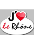 j'aime le Rhône (15x11cm) - Sticker/autocollant