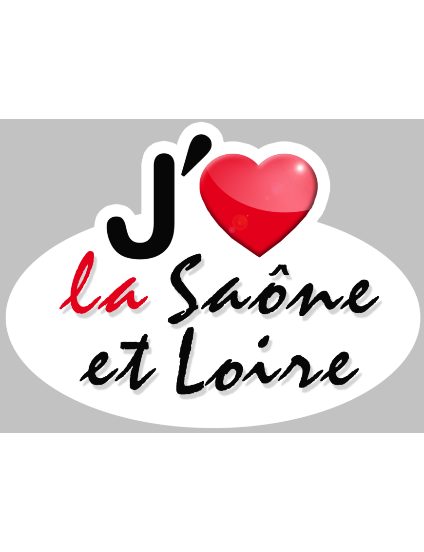 j'aime la Saône-et-Loire (15x11cm) - Sticker/autocollant