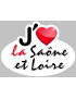 j'aime la Saône-et-Loire (15x11cm) - Sticker/autocollant
