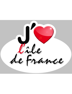 j'aime l'île de France (15x11cm) - Sticker/autocollant
