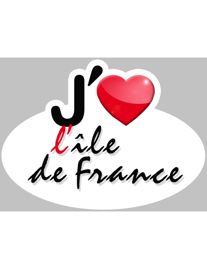 j'aime l'île de France (15x11cm) - Sticker/autocollant