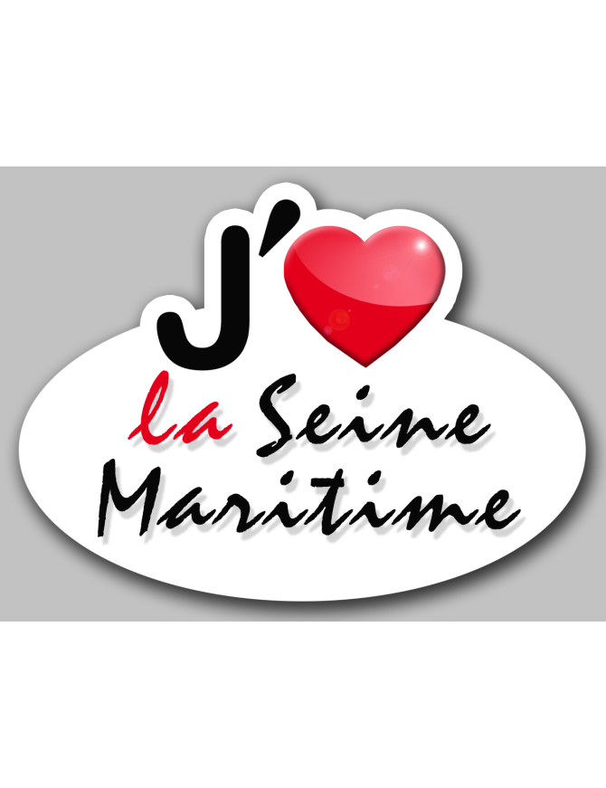j'aime la Seine-Maritime (15x11cm) - Sticker/autocollant