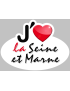 j'aime la Seine-et-Marne (15x11cm) - Sticker/autocollant
