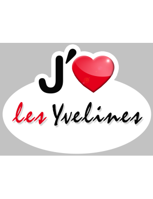 j'aime les Yvelines (15x11cm) - Sticker/autocollant