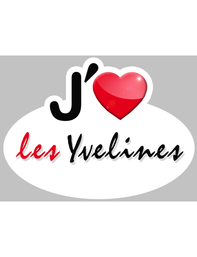 j'aime les Yvelines (15x11cm) - Sticker/autocollant