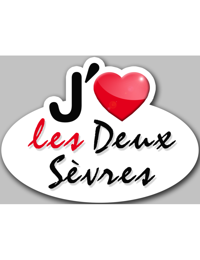 j'aime les Deux-Sèvres (15x11cm) - Sticker/autocollant