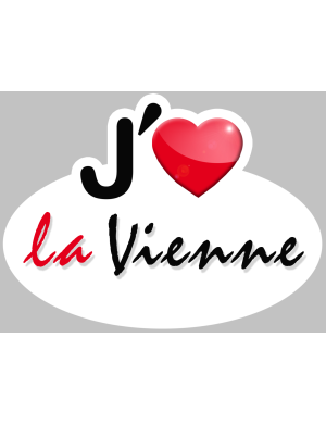 j'aime la Vienne (15x11cm) - Sticker/autocollant