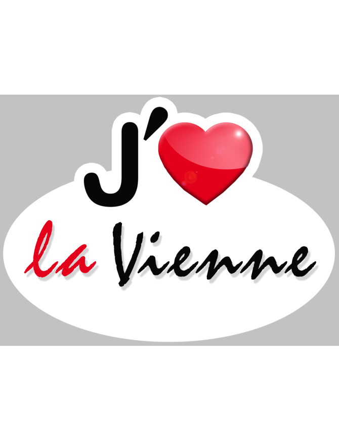 j'aime la Vienne (15x11cm) - Sticker/autocollant