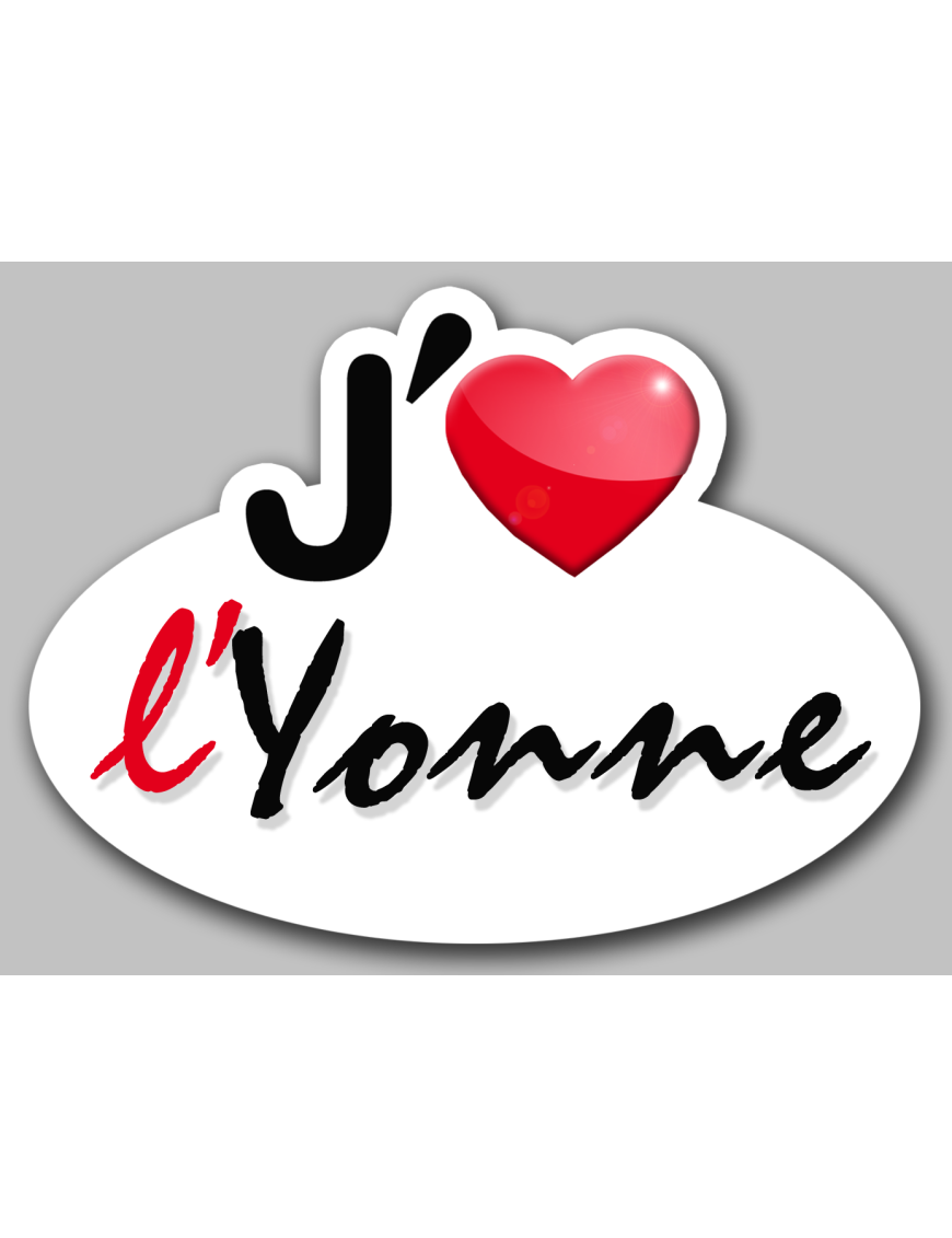 j'aime l'Yonne (15x11cm) - Sticker/autocollant