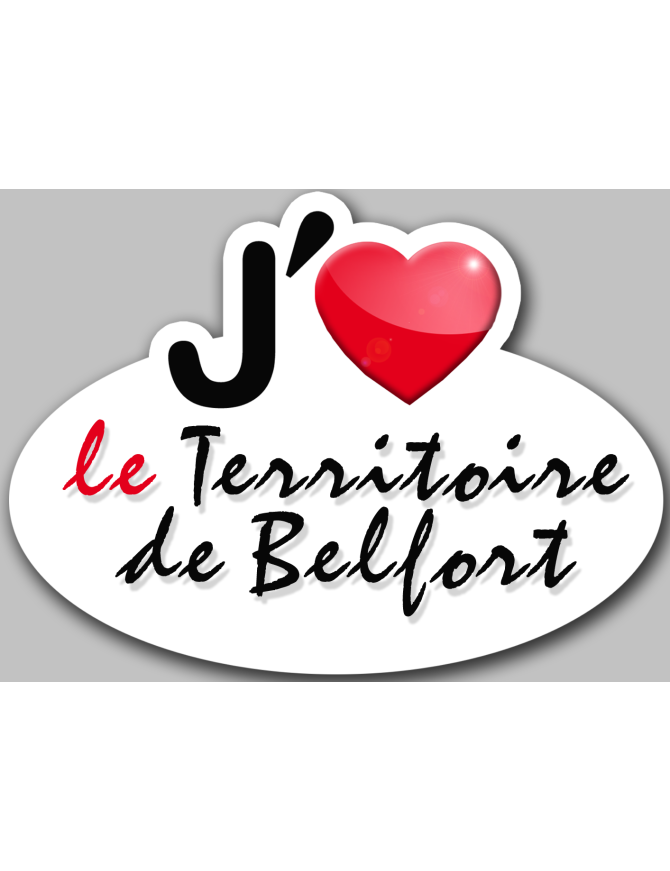j'aime le Territoire de Belfort (15x11cm) - Sticker/autocollant