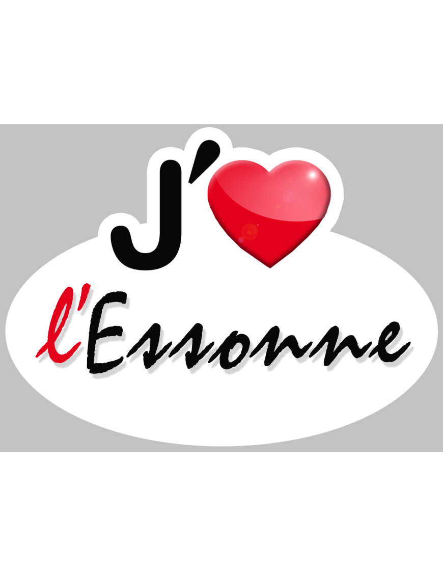 j'aime l'Essonne (15x11cm) - Sticker/autocollant