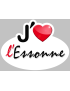 j'aime l'Essonne (15x11cm) - Sticker/autocollant