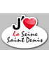 j'aime la Seine-Saint-Denis (15x11cm) - Sticker/autocollant