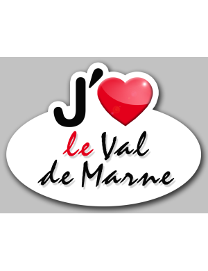 j'aime le Val-de-Marne (15x11cm) - Sticker/autocollant