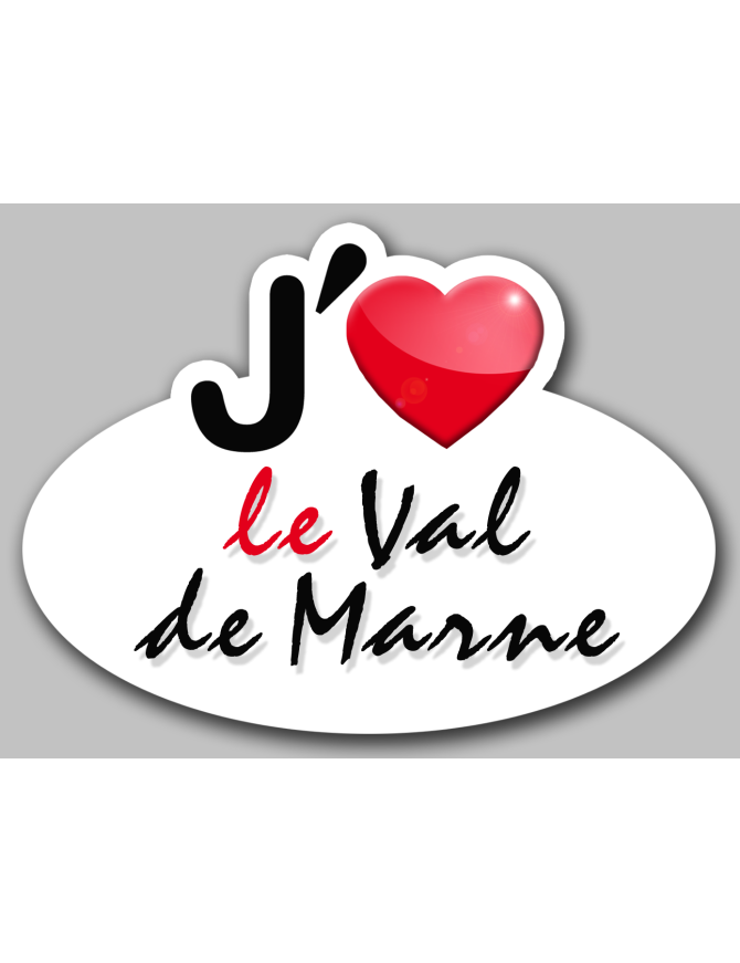 j'aime le Val-de-Marne (15x11cm) - Sticker/autocollant