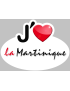 j'aime la Martinique (15x11cm) - Sticker/autocollant