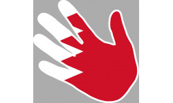 Autocollant (sticker): drapeau Bahrain main
