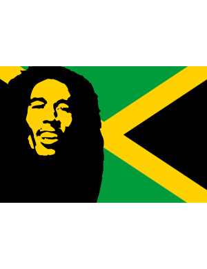 Bob Marley (5x3.3cm) - Sticker/autocollant) - Sticker/autocollant