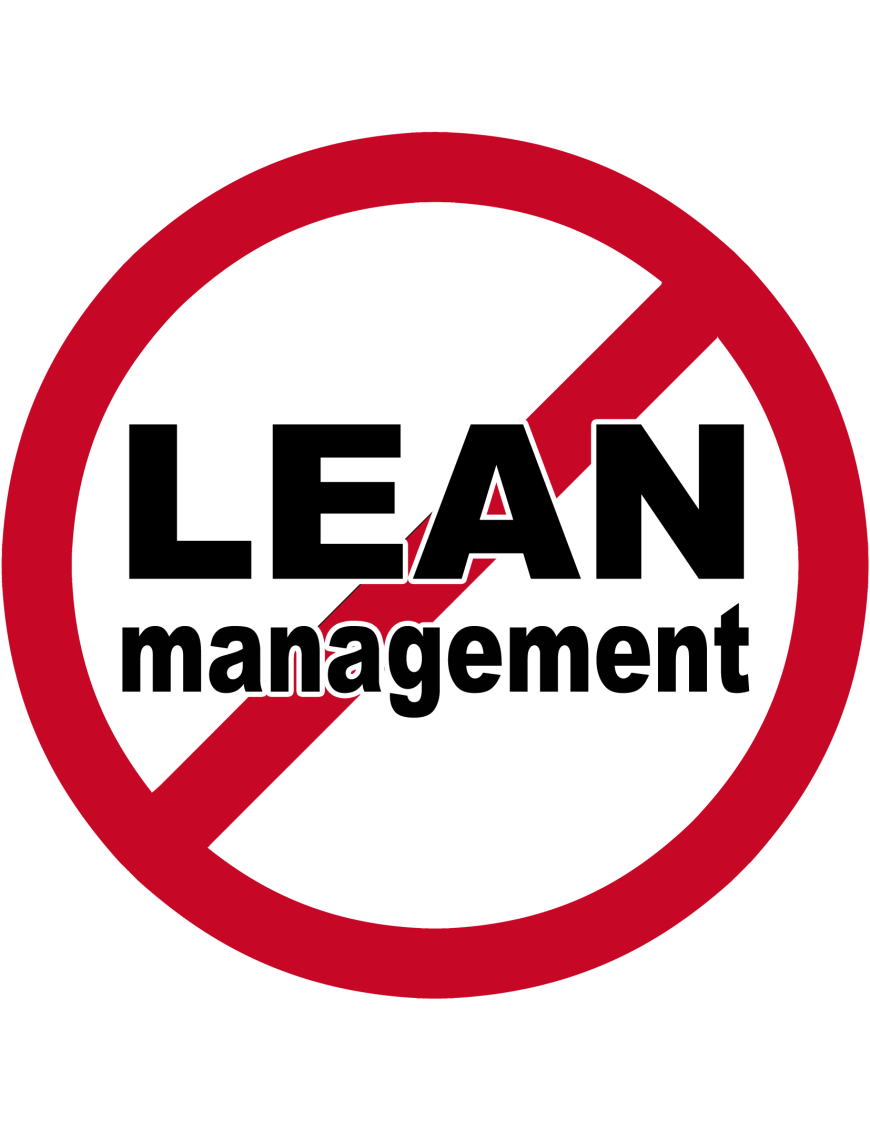 Lean management refus (15x15cm) Sticker/autocollant