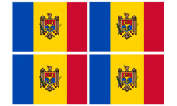 Autocollant (sticker): drapeau officiel Moldavie