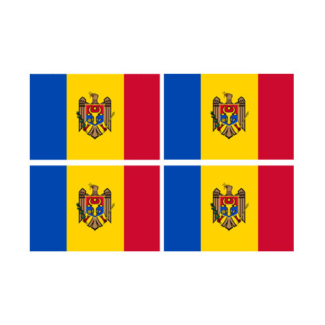 Autocollant (sticker): drapeau officiel Moldavie