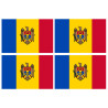 Autocollant (sticker): drapeau officiel Moldavie