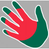 Autocollant (sticker): drapeau Bangladesh main
