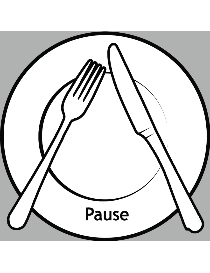 couverts pause (20cm) - Sticker/autocollant