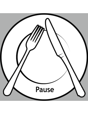 couverts pause (5cm) - Sticker/autocollant