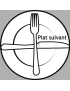couverts plat suivant (10cm) - Sticker/autocollant