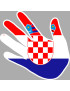 Croatie main - 5x5cm - Sticker/autocollant