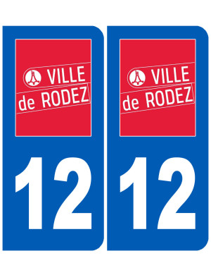 immatriculation Rodez 12 - Sticker/autocollant