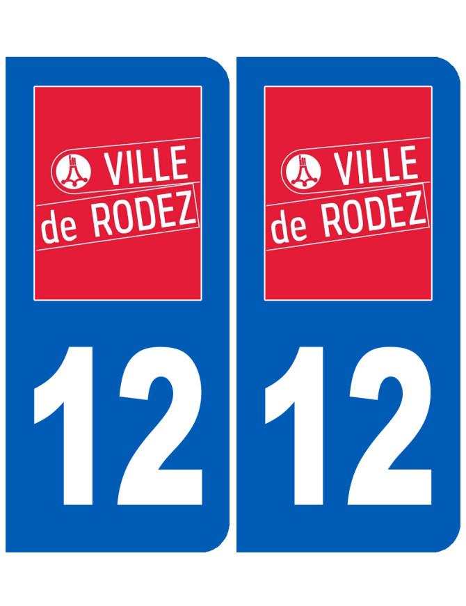 immatriculation Rodez 12 - Sticker/autocollant