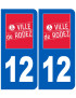 immatriculation Rodez 12 - Sticker/autocollant