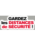 distances de sécurité - 10x4cm - Sticker/autocollant