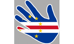 Autocollant (sticker): drapeau Cap vert main