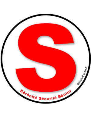 Sérénite sécurite sénior - 10cm - Sticker/autocollant