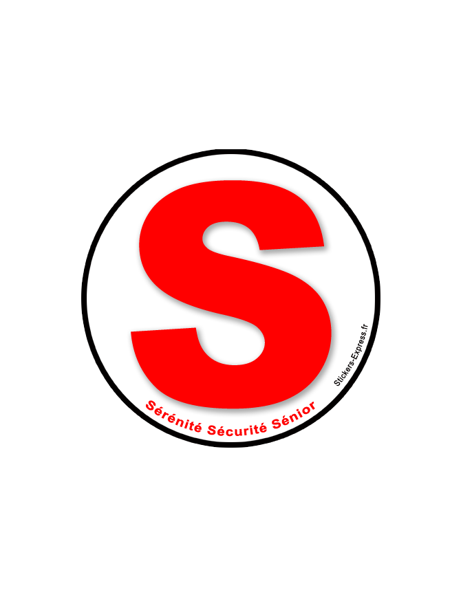 Sérénite sécurite sénior - 10cm - Sticker/autocollant