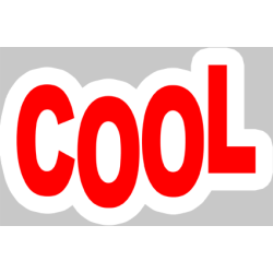 cool - 15x9.5cm - Sticker/autocollant
