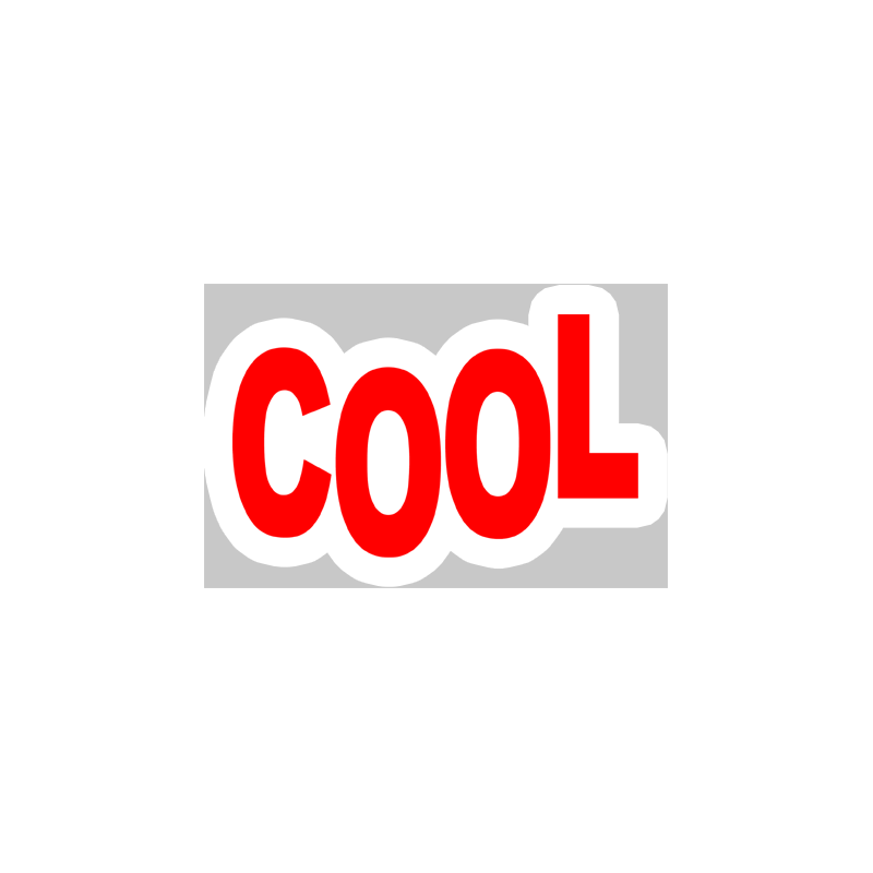 cool - 15x9.5cm - Sticker/autocollant