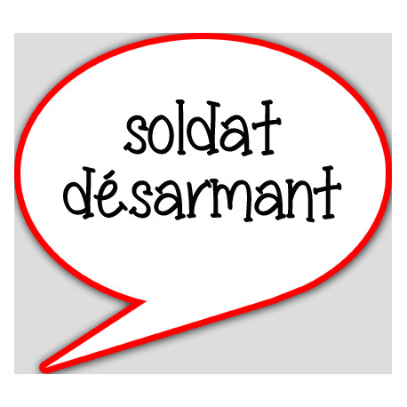 soldat désarmant - 10x9cm - Autocollant(sticker)