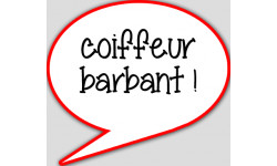 Autocollant (sticker): Coiffeur barbant