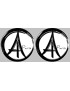 Paris - 2fois 5cm - Sticker/autocollant